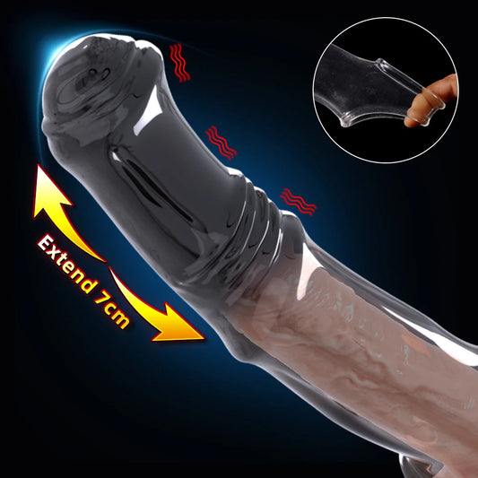 Horsedildo Penishülle Sexspielzeug für Männer – Penisring Verzögerung der Ejakulation Kondom
