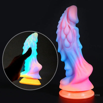 Gode ​​Monster Dragon - Plug anal lumineux coloré brillant gode anal Sex Toy