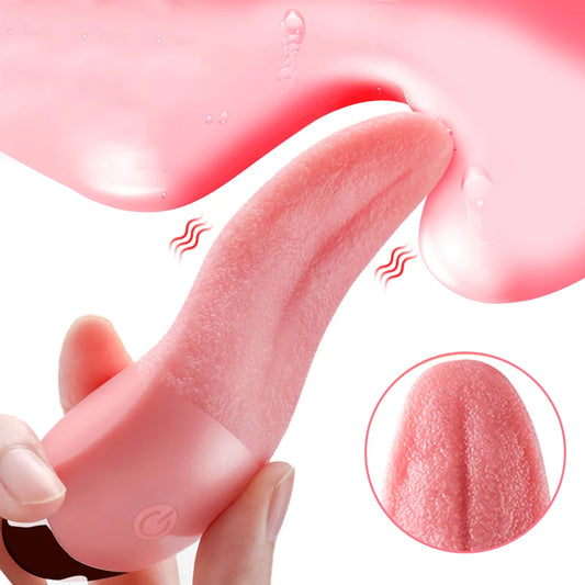 Tongue Licking Clit Clamps - Clitoral Vibrator Nipple Stimulator Female Sex Toy