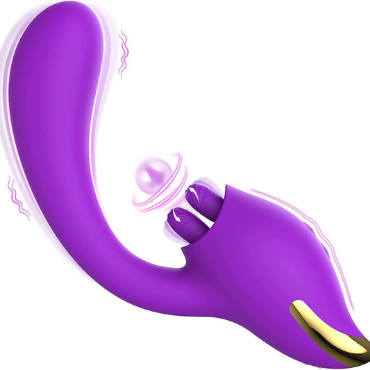 Double End G Spot Clit Clamps Stimulator - Vibrating Anal Dildo Clitoral Female Sex Toys