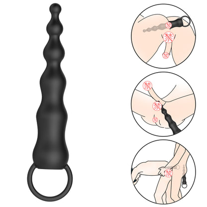 Vibrierender Analplug mit Analkugeln – Finger-Protate-Massagegerät, Sexspielzeug für Männer und Frauen