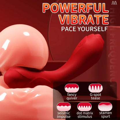 Vibrating Dildos G Spot Clit Stimulator - Dual End Dildo Vibrator Bendable Female Sex Toys