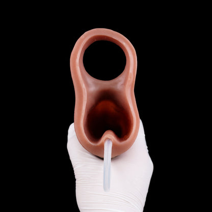Lifelike Squirting Penis Sleeve – Anatomical Penis Extension & Sheath with Testicle Strap for Realistic Couple Play