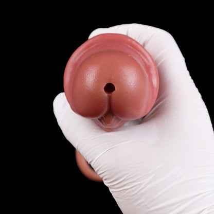Lifelike Squirting Penis Sleeve – Anatomical Penis Extension & Sheath with Testicle Strap for Realistic Couple Play