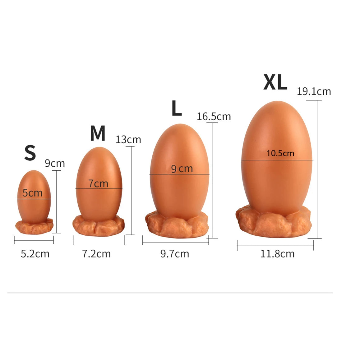 Gode ​​anal en silicone souple - Jouets pour adultes dilatateur de plug anal en forme d'œuf de dragon réaliste
