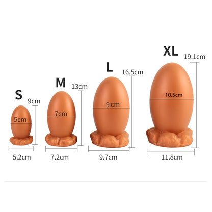 Gode ​​anal en silicone souple - Jouets pour adultes dilatateur de plug anal en forme d'œuf de dragon réaliste