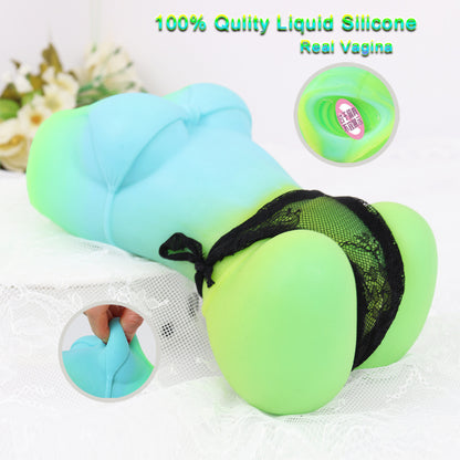 Masturbateur masculin de chatte de poche réaliste - jouet sexuel de massage de pénis de vagin de silicone souple pour les hommes