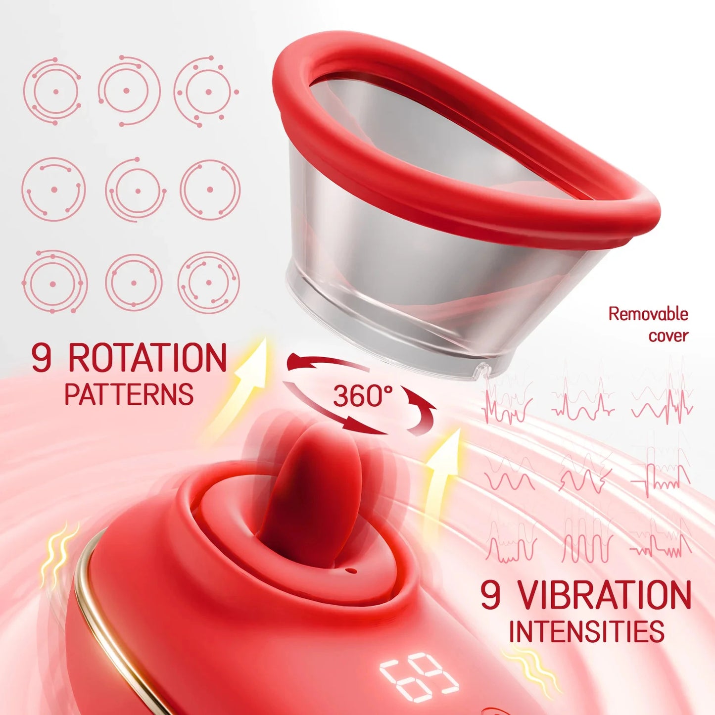 Vacuum Clit Vibrator - Nipple Clitoral Sucking Licking Sex Toy for Women
