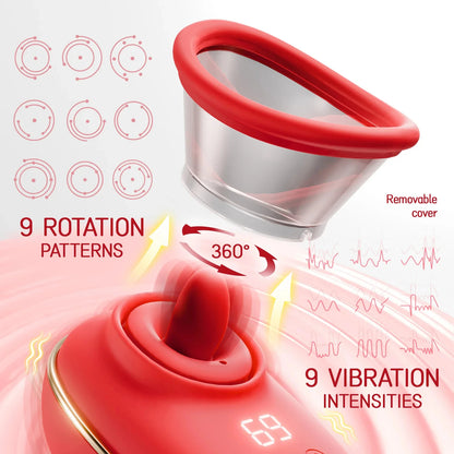 Vacuum Clit Vibrator - Nipple Clitoral Sucking Licking Sex Toy for Women