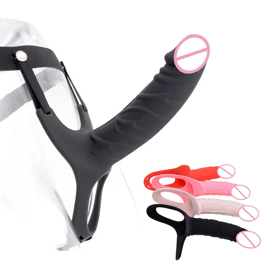 Strap On Cock Sleeve Male Sex Toys - Realistic Penis Enlarger Extender Couple Play