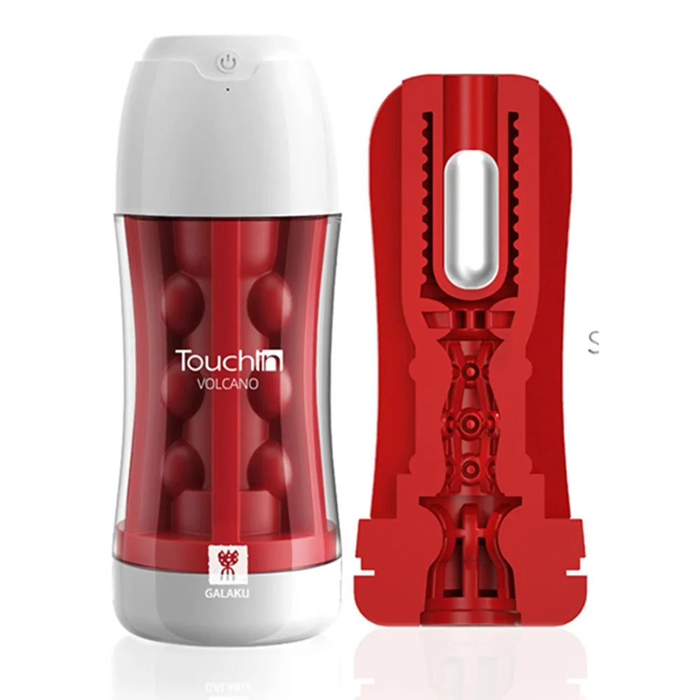 Vaccum Sucking Male Masturbator - Silicone Pocket Pussy Vibrating Penis Massage
