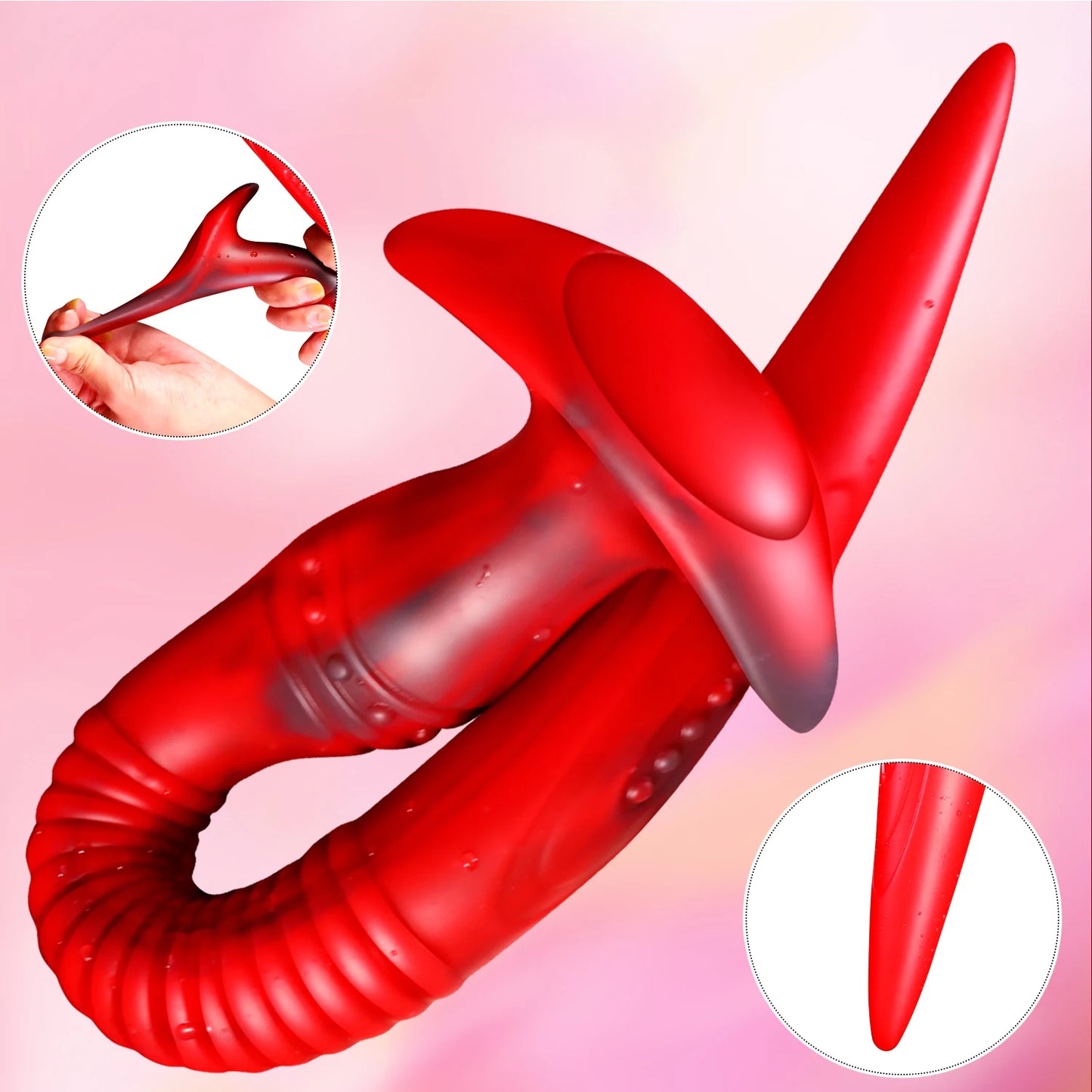 Plug anal à longue queue de 22 pouces - Gode anal en silicone pour hommes et femmes, jouets sexuels