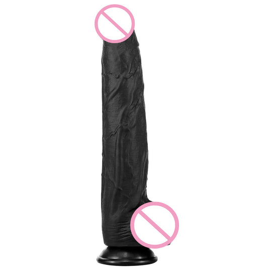 Godemichet anal noir réaliste - Petit gode en silicone réaliste pour femme - Jouet sexuel