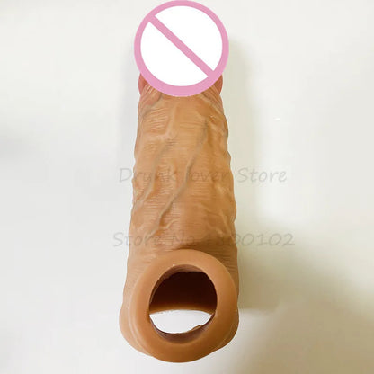 Realistischer Dildo, Penishülle, Penisvergrößerer für Männer – Riesiger, lebensechter Penisring, verzögert die Ejakulation
