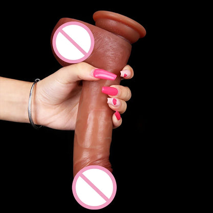 Ejaculating Dildo Butt Plug - Realistic Squirting Silicone Dildo Female Sex Toy
