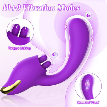 Double End G Spot Clit Clamps Stimulator - Vibrating Anal Dildo Clitoral Female Sex Toys