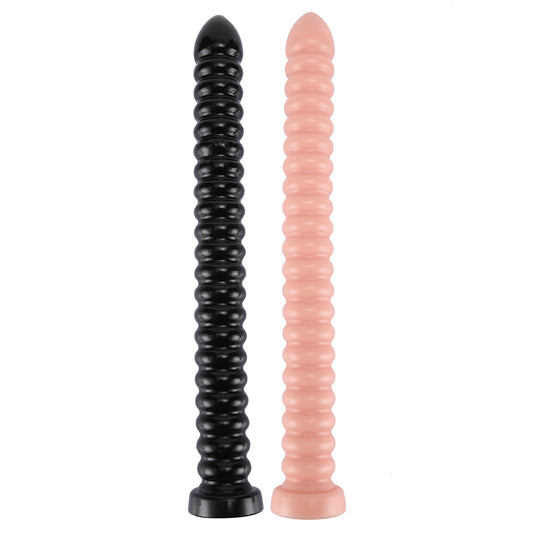 Plug anal à queue extra longue - Perles en spirale Gode anal Masseur de prostate vaginal