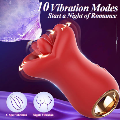 Jouets sexuels oraux léchant la langue - Vibromasseur portatif pour femmes à succion Big Mounth