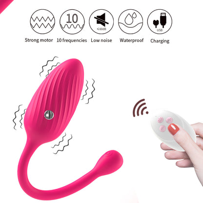 Remote Control Panty Egg Vibrator - E-stim Shocking Vibrating Butt Plug - Domlust