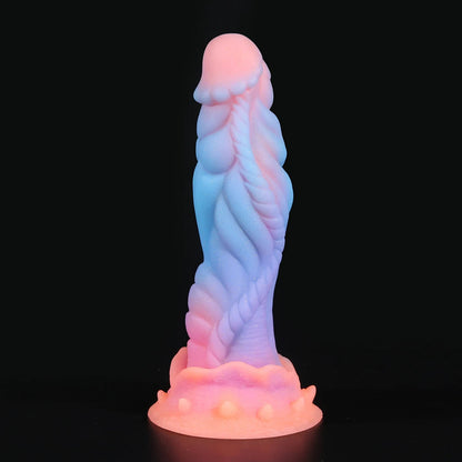 Leuchtender Drachendildo-Buttplug – riesige Monsterdildos, bunt leuchtendes Analsexspielzeug