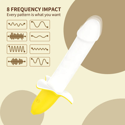 Schub-Didlo-Vibrator – handgehaltenes Bananen-G-Punkt-Prostata-Massagegerät