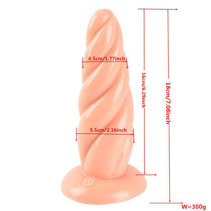 Whirlwind Anal Dildo Butt Plug - Realistic Anal Dilator G Spot Prostate Sex Toys