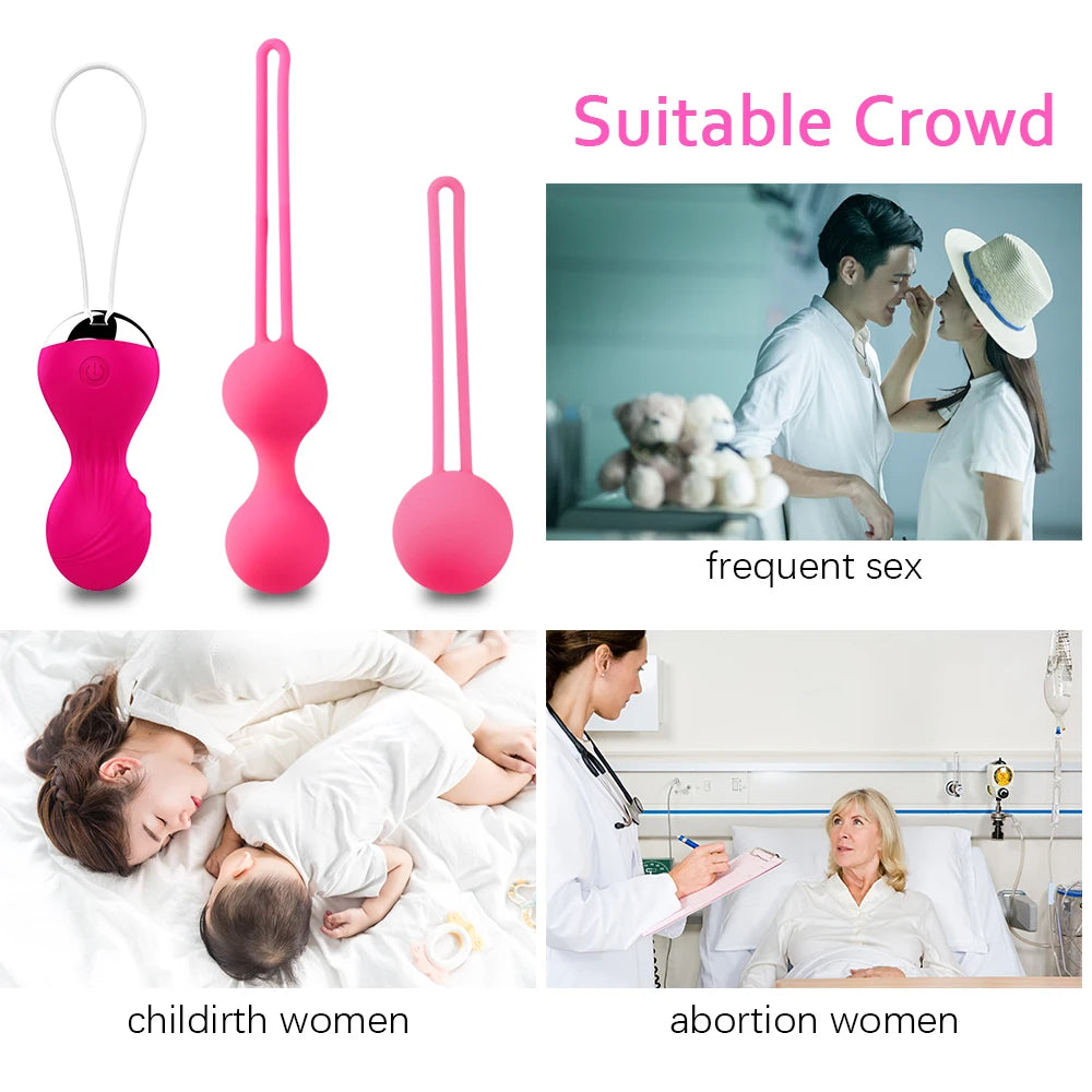 Ferngesteuerter Kegal-Ball – vibrierendes Höschen-Ei, Beckenmuskel-Sexspielzeug für Frauen