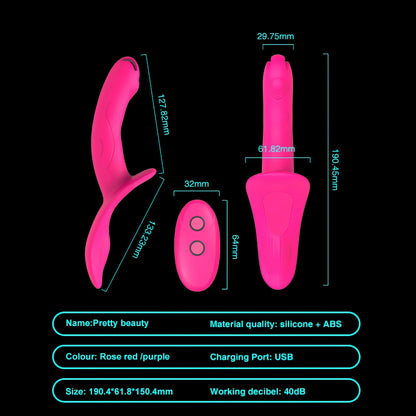 Remote Control Vibrating Strapon Dildo - Strap On Strapless Sex Toy for Lesbian Couple