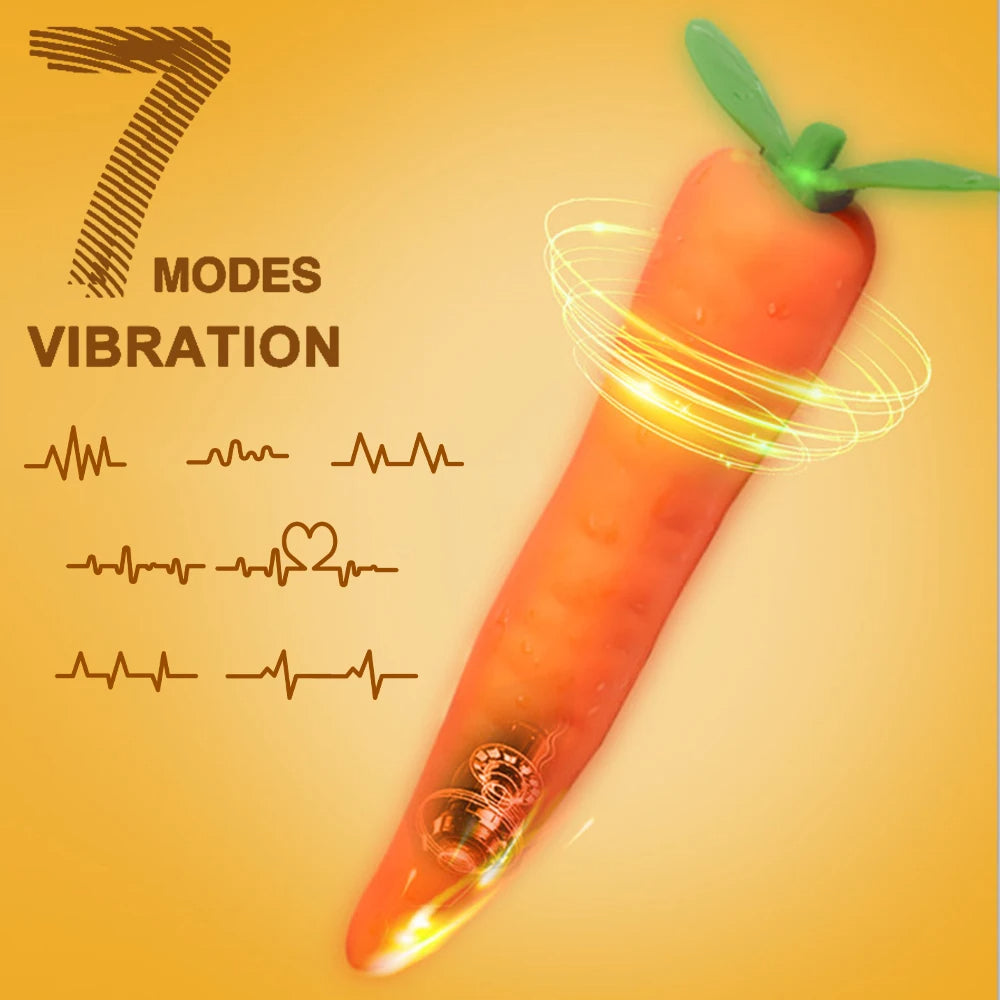 Karotten-G-Punkt-Vibrator – Nippel-Klitoris-Stimulator, weibliches Sexspielzeug