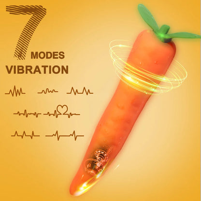 Karotten-G-Punkt-Vibrator – Nippel-Klitoris-Stimulator, weibliches Sexspielzeug