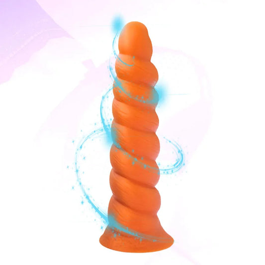 Silicone Anal Dildo Butt Plug - Big Spiral Anal Plug Vaginal Prostate Massager
