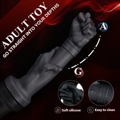 Huge Black Anal Dildo Butt Plug - Lifelike Fist Silicone Vaginal Anal Expander Sex Toy