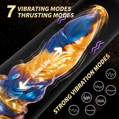 Huge Monster Dildo Thrusting Butt Plug - Remote Control Realistic Dildos Prostate Massager