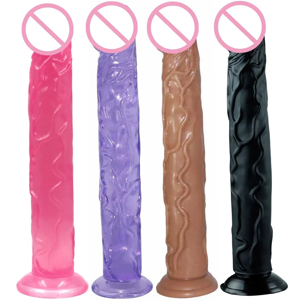 14-inch Long Realistic Anal Dildo Butt Plug - Silicone Dildos G Spot Prostate Massager