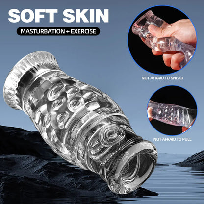 Male Masturbator Adult Toys - Pocket Pussy Handjob Glans Training Male Sex Toys