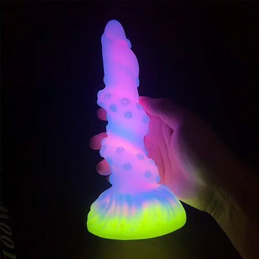 Monster Tentakel Dildo Butt Plug - Leuchtender Oktopus Silikon Anal Dildos Sexspielzeug
