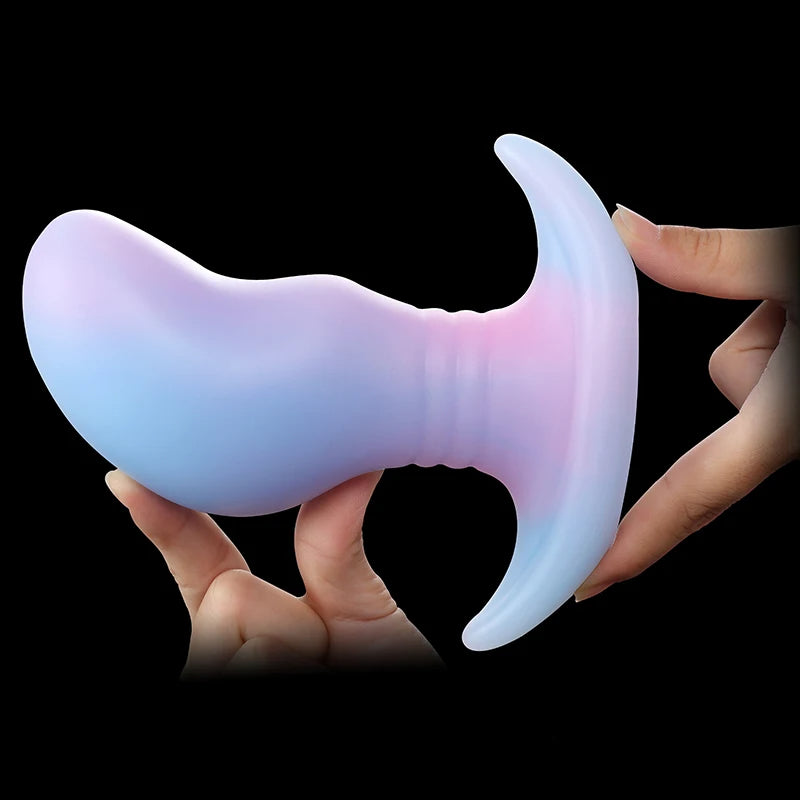 Luminous Silicone Butt Plug - Colorful Soft Anal Dildo Sex Toys for Women Men