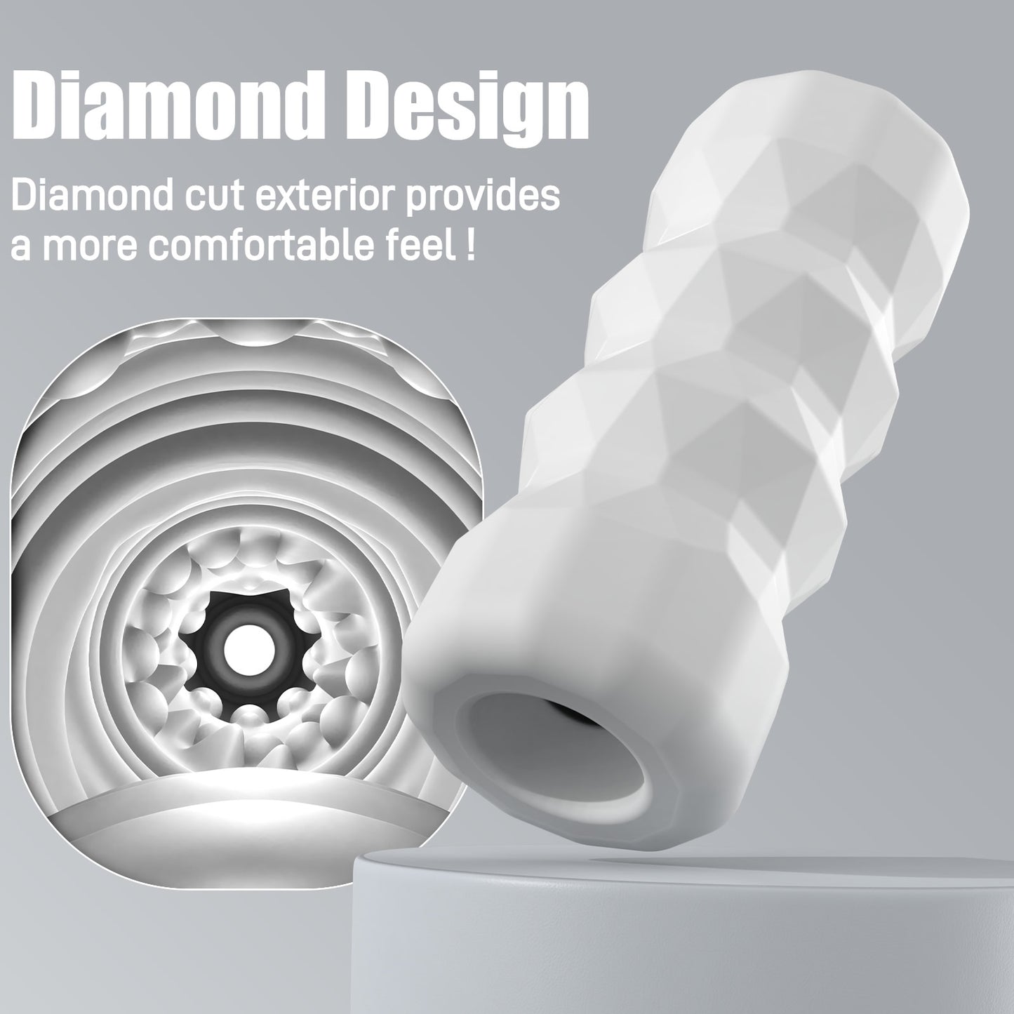 Diamond Pocket Pussy Male Masturbator - Realistic Vaginal Penis Massage Sex Toys for Men