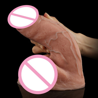 Huge Anal Dildo Butt Plug Prostate Massager - Realistic Veins Silicone Penis Sex Toy for Women