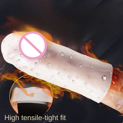 Jouet sexuel de préservatif à manchon en silicone pour hommes - Pussys de poche de massage de pénis extensible