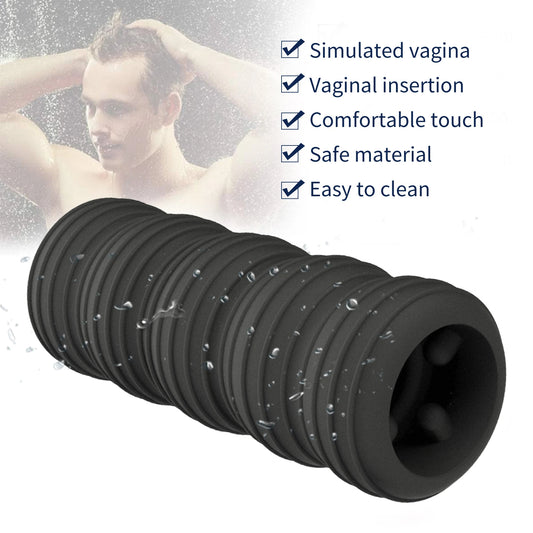 Silicone Pocket Pussy Male Masturbator - Strechy Realistic Vagina Penis Massager