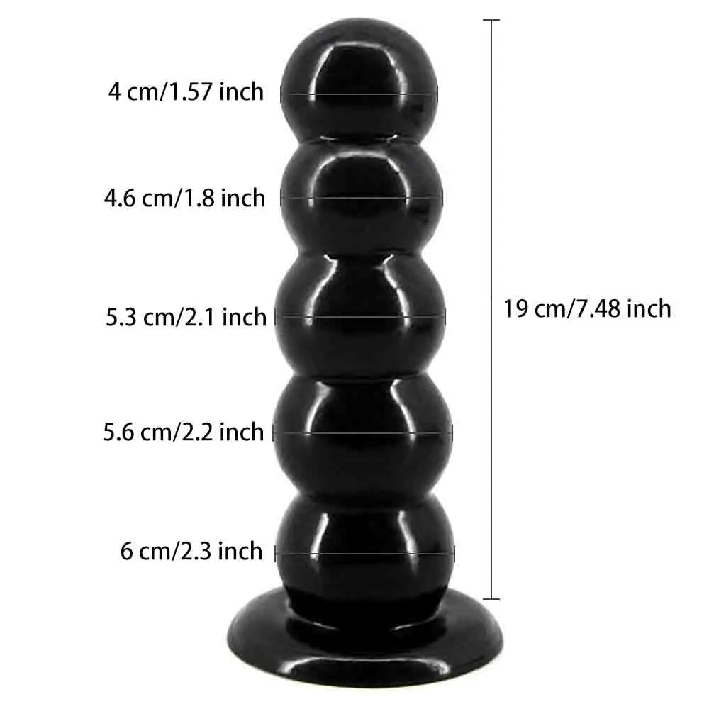 Huge Dildo Butt Plug - Graduated Beads Anal Dildos Sex Toys for Men Women