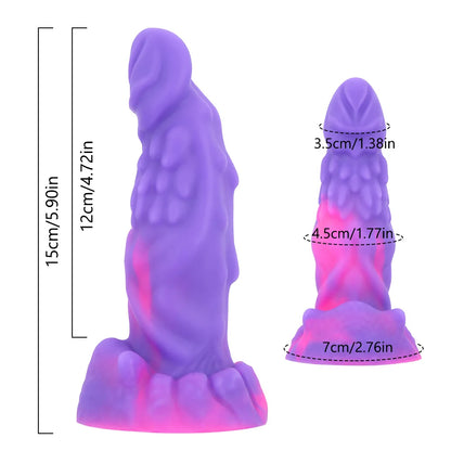 Exotic Dragon Monster Dildo - Silicone Suction Cup Butt Plug G Spot Prostate Toy