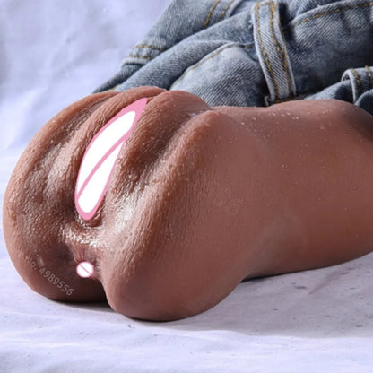 Realistic Vagina Pocket Pussy - Silicone Penis Massage Male Masturbator Sex Toys