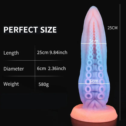 Luminous Monster Tentacle Dildos - Exotic Fantasy Dildo Butt Plug Anal Sex Toys