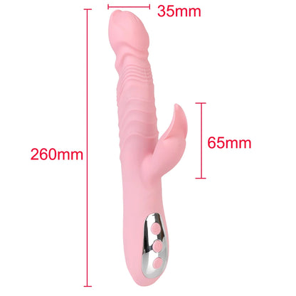 Clit Clamps Thursting Vibrator - Realistic Dildo Heat Sex Toys for Women