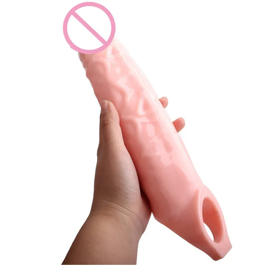 Penis-Extender für große Schwänze, Sexspielzeug für Männer – lebensechter Dildo aus Silikon, Kondom, verzögerte Ejakulation