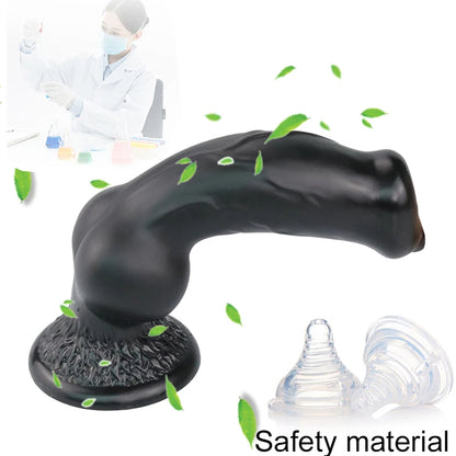 Monster Dog Dildo Butt Plug - Suction Cup Realistic Animal Dildos Female Sex Toys