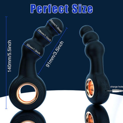 Anal Beads Prostate Massager - Handheld Vibrating Dildo G Spot Anal Vibrator