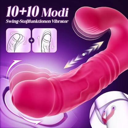 APP-gesteuerter Analdildo mit stoßendem Klitorisstimulator – tragbarer G-Punkt-Vibrator mit Fernbedienung